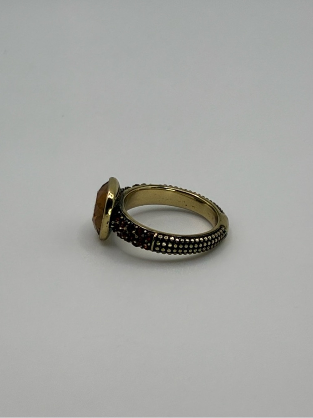 Heidi Daus Smoky Topaz-Tone Crystal Statement Ring Size 8 - Picture 6 of 10